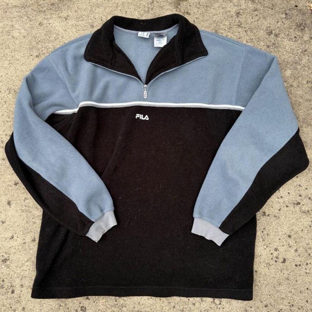 Fila Men's Black and Blue Sweatshirt